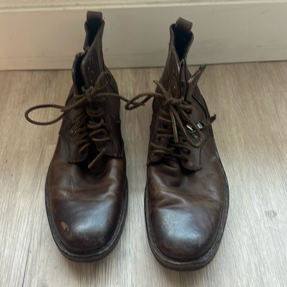 John Varvatos Men’s brown Barrett military boot